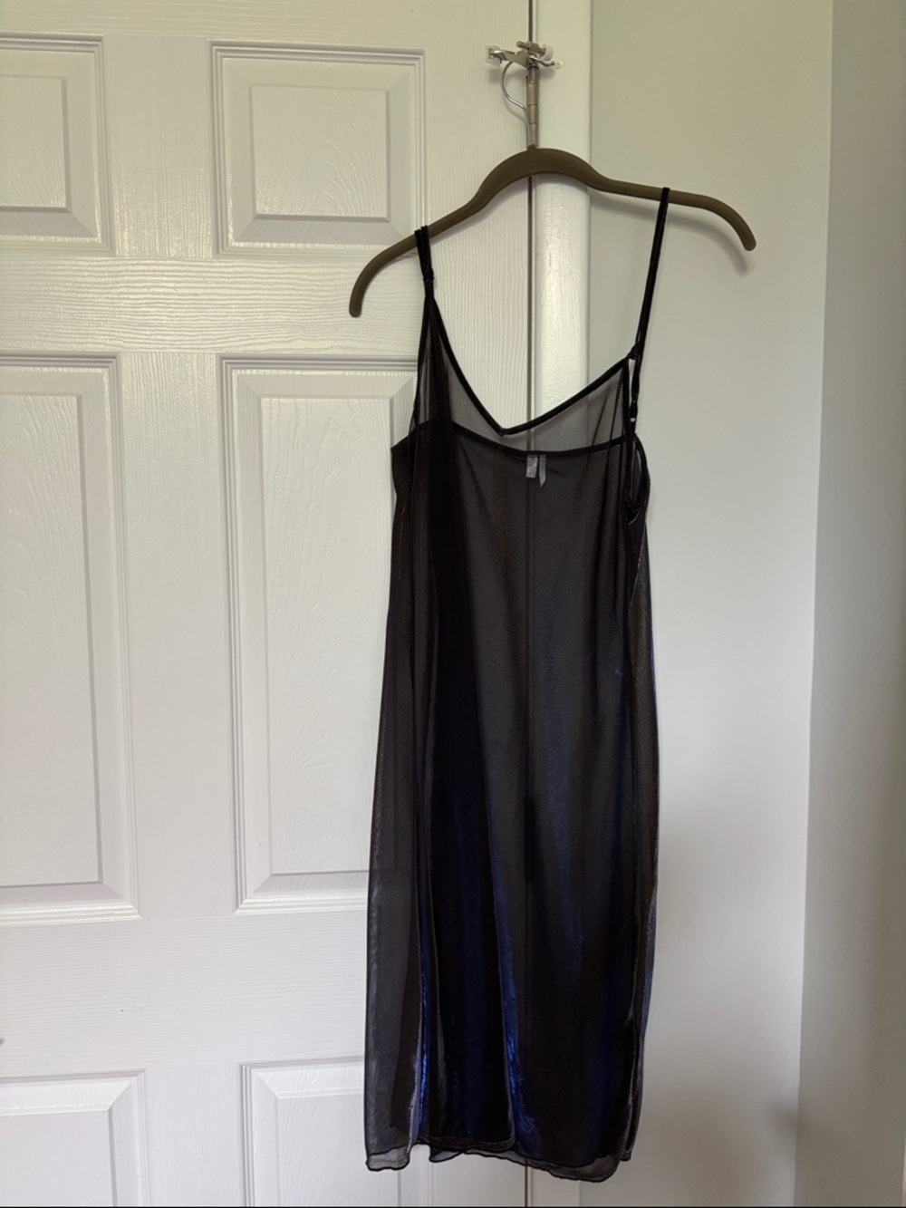 Out From Under by Urban Outfitters Navy Sheer Slip Dress